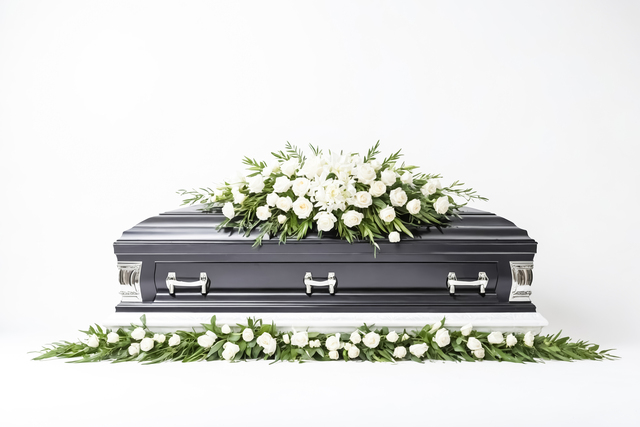 Photo of a metal casket showing the types of metal caskets or coffins to choose from.