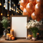 Photo of a DIY memorial service with candles and flowers.