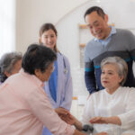 Photo of elderly woman discussing end of life planning and her end of life plans.