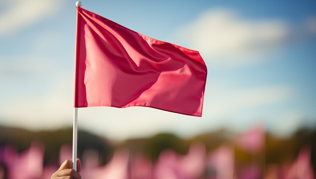 photo of a red flag depicting funeral home red flags to watch out for.