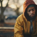 Man contemplating on his grief and mental health