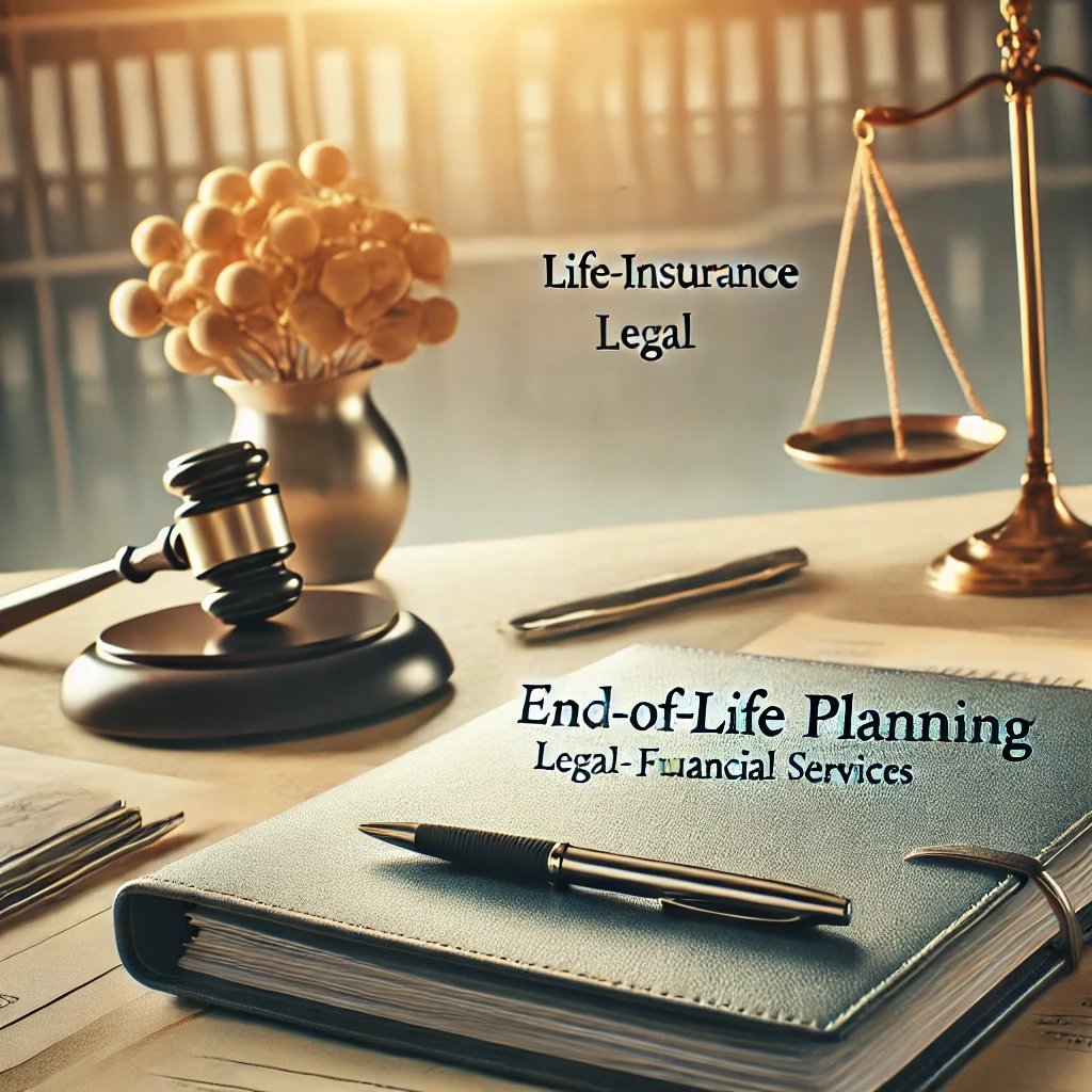 Organized end-of-life planning documents and trusted life insurance, legal, and financial services resources for estate planning and final expenses