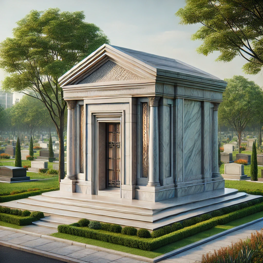 Affordable and discount mausoleum photo, describing the text next to it.