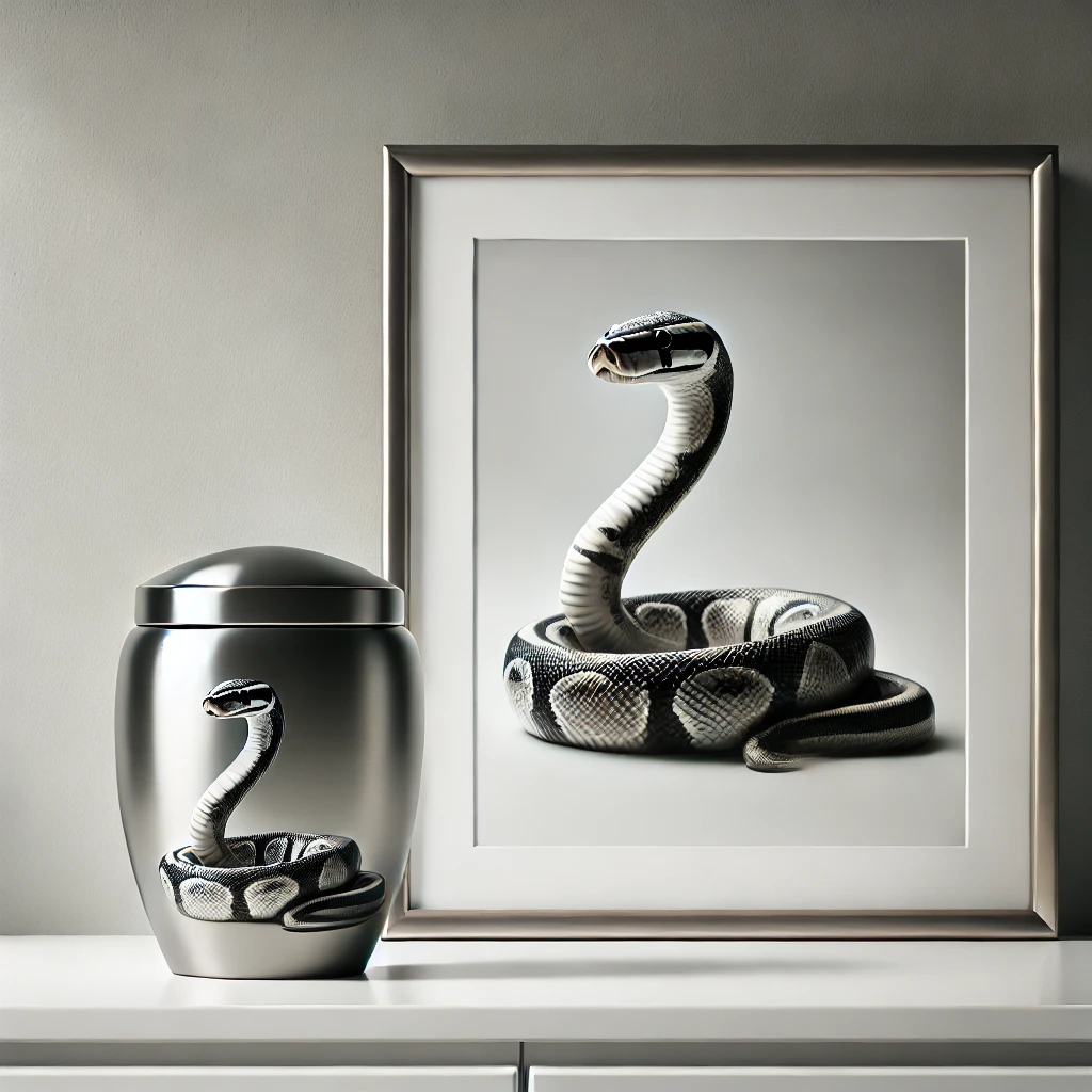 ball python snake urn