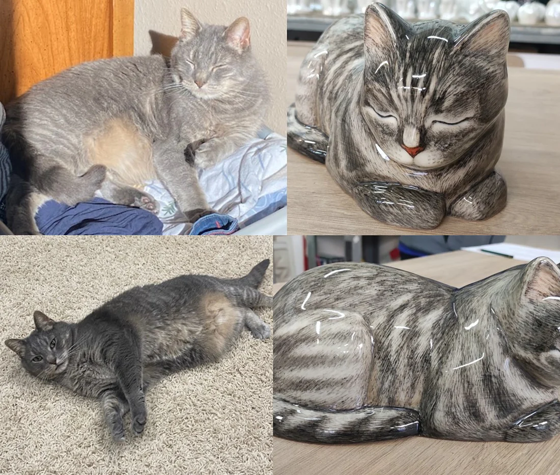 Personalized Cat Urns For Ashes, Customize Pet Ashes
