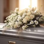 Photo of a white casket portraying the benefits of buying caskets online