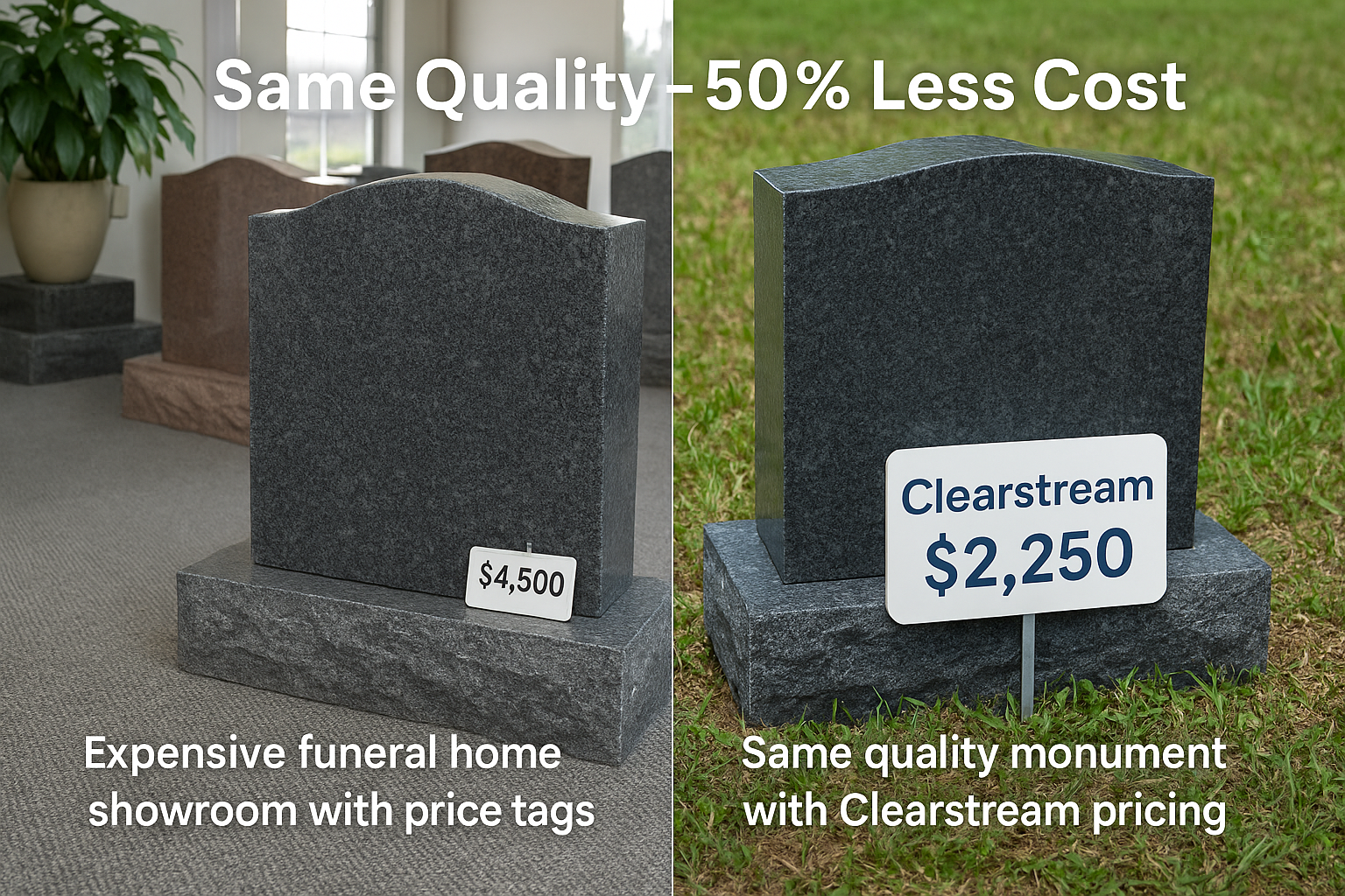 Clearstream Monuments Review: Save 40-70% on Premium Headstones & Memorials (2025 Guide)