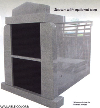 Flat-Top Two-Crypt Vertical Family Mausoleum