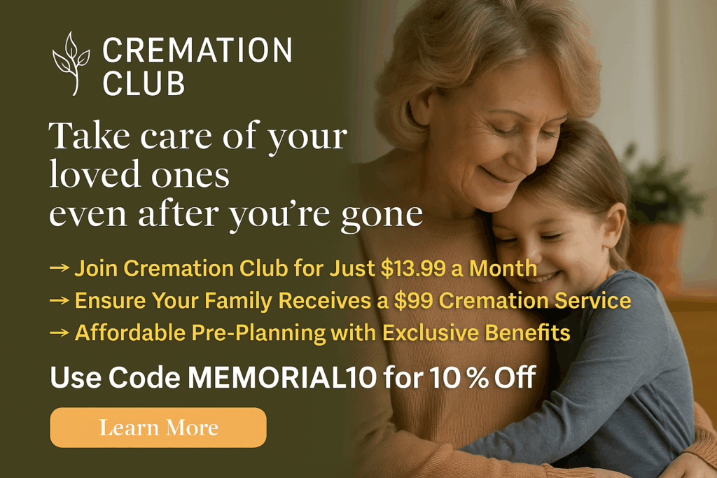 Cremation Club – Affordable Nationwide Cremation Planning with Exclusive Discount