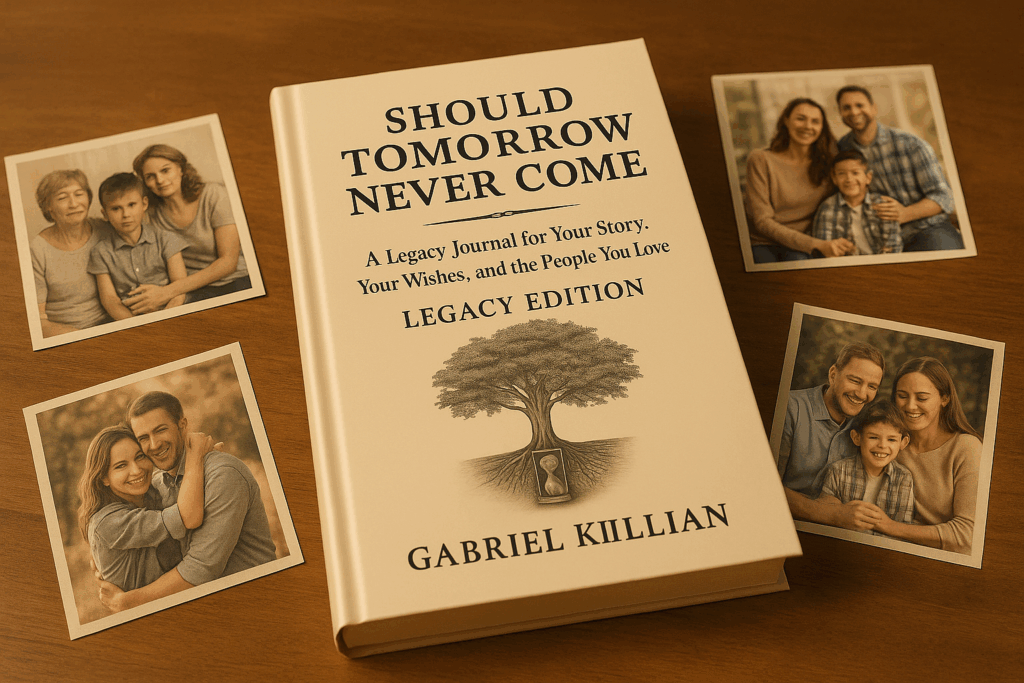 Split comparison image showing confused family at dinner table struggling with memories on left versus happy multi-generational family reading together from legacy journal on right, illustrating importance of preserved family stories