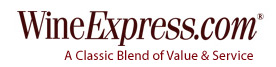 WineExpress logo featuring tagline “A Classic Blend of Value & Service,” representing premium wine delivery for sympathy gifts and memorial occasions.