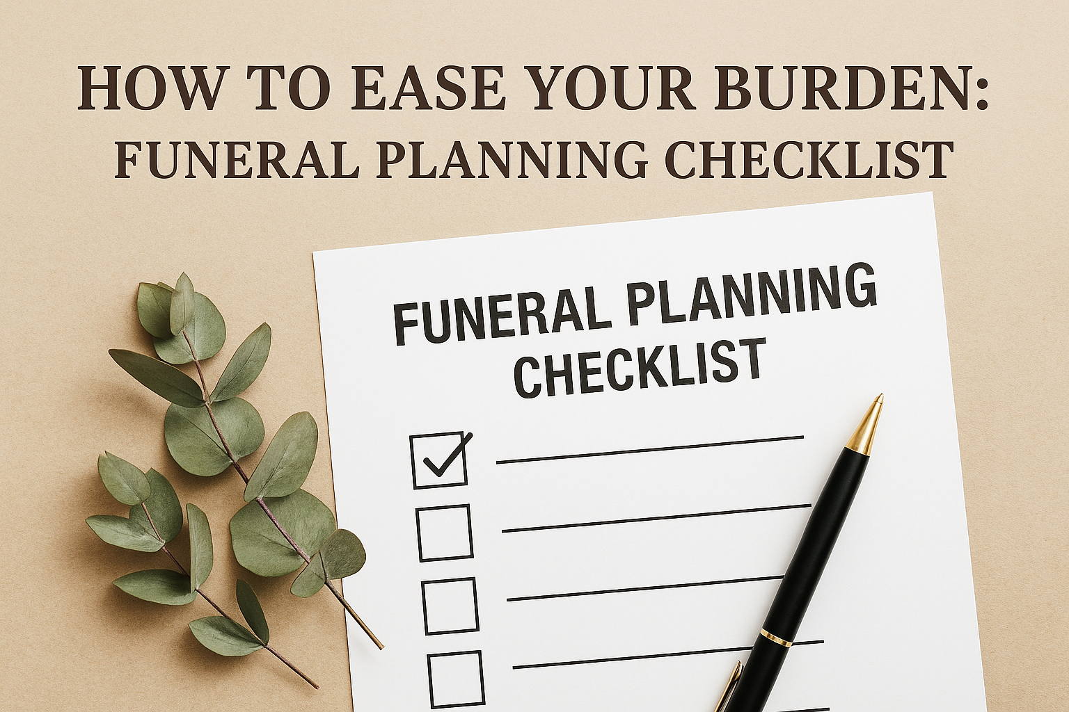 How to Ease Your Burden: Funeral Planning Checklist