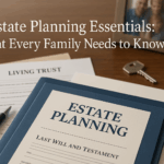 Estate Planning Essentials: What Every Family Needs to Know Organized estate planning documents and legal paperwork representing essential family protection and legacy planning