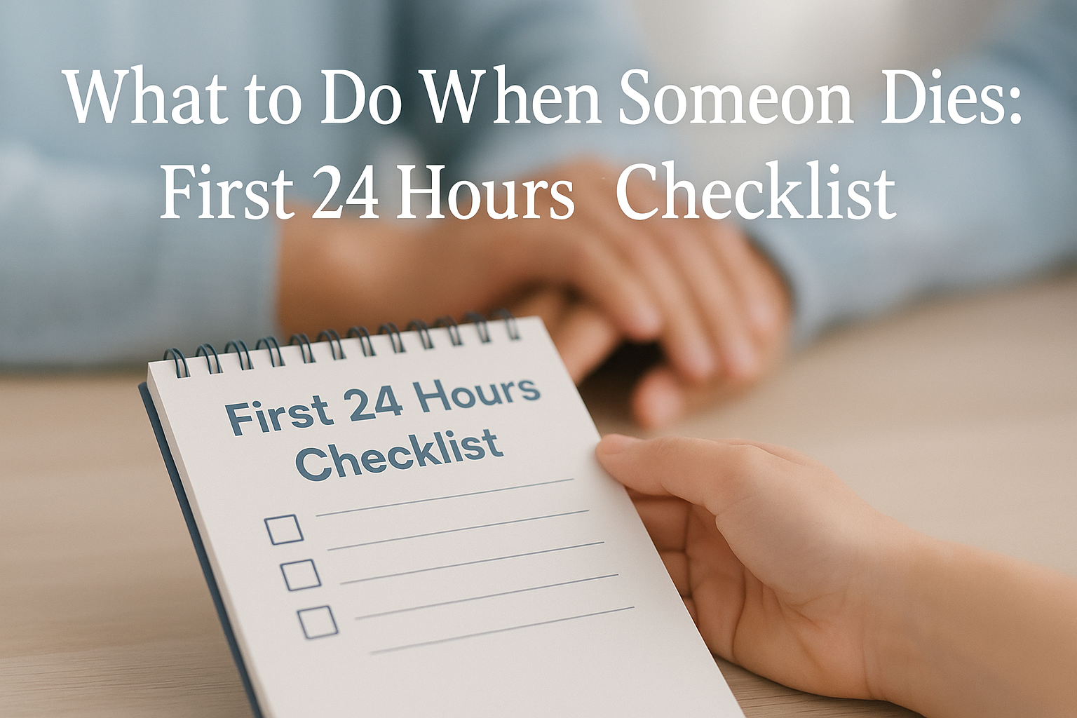 What to Do When Someone Dies – First 24 Hours Checklist