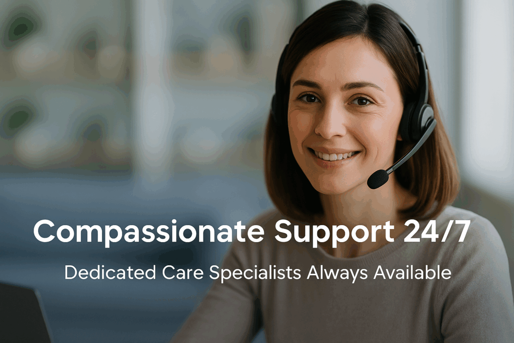 Caring support specialist available 24/7 providing compassionate guidance for cremation arrangements