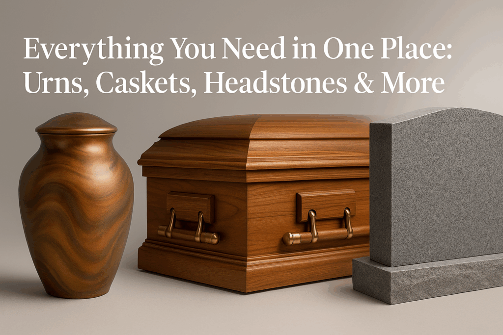 EverLoved comprehensive memorial platform offering urns, caskets, headstones and memorial services
