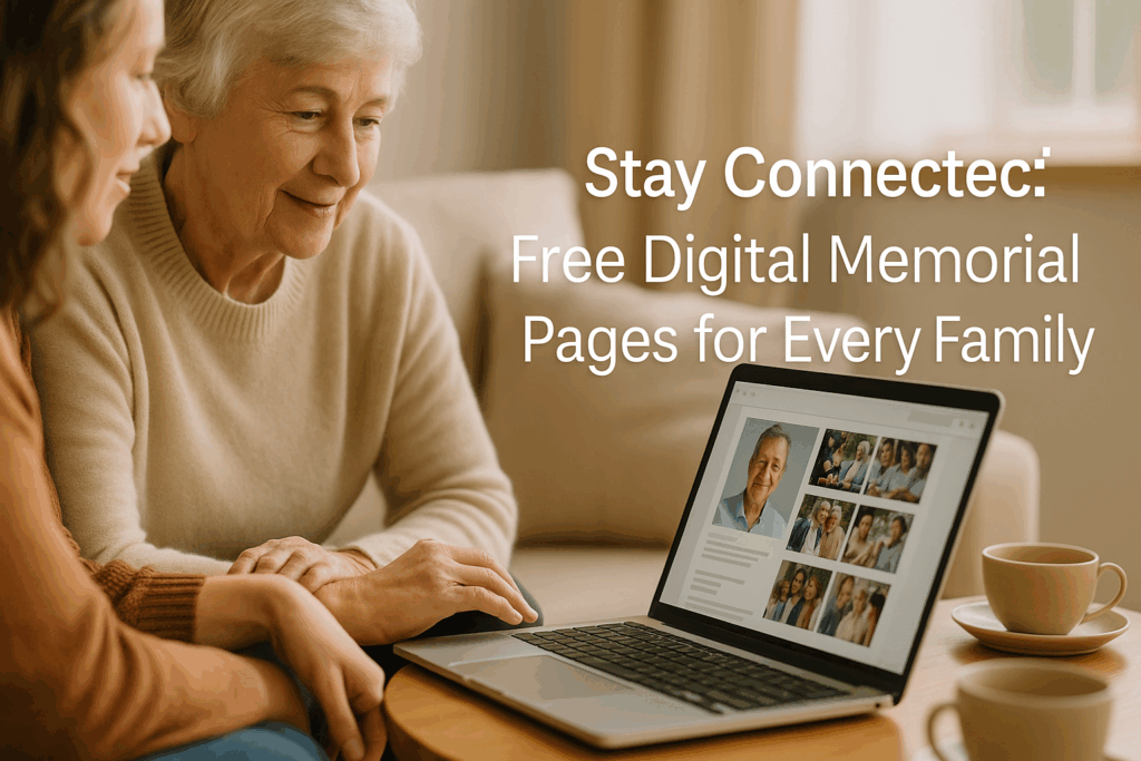 EverLoved online memorial pages allow families to share photos, stories, and condolences digitally