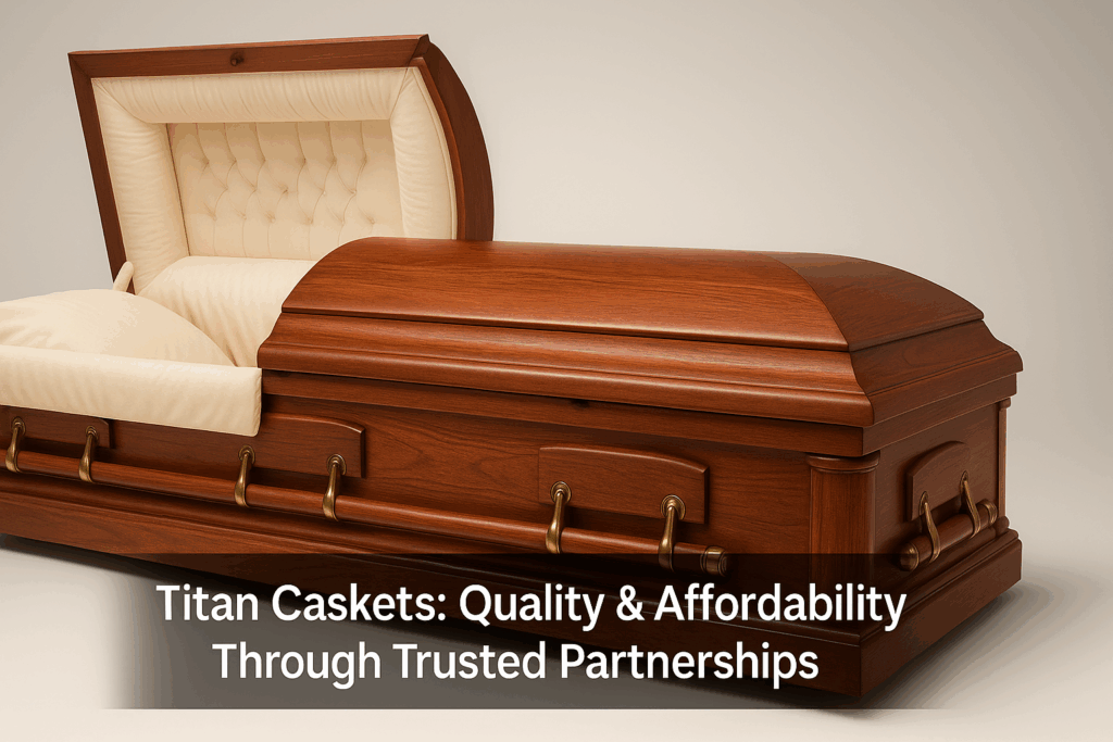 Titan Caskets available through EverLoved platform at affordable prices with quality construction
