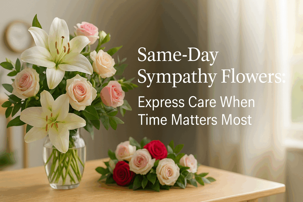 Beautiful sympathy flowers from Flowers Fast delivered same-day for funeral services