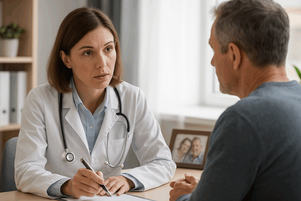 Medical consultation showing importance of honest health disclosure for life insurance application and underwriting