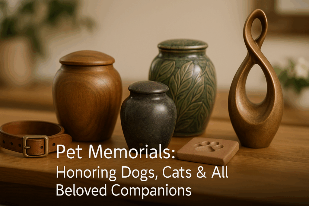 Pulvis handcrafted pet memorial urns for dogs, cats, and other beloved companion animals