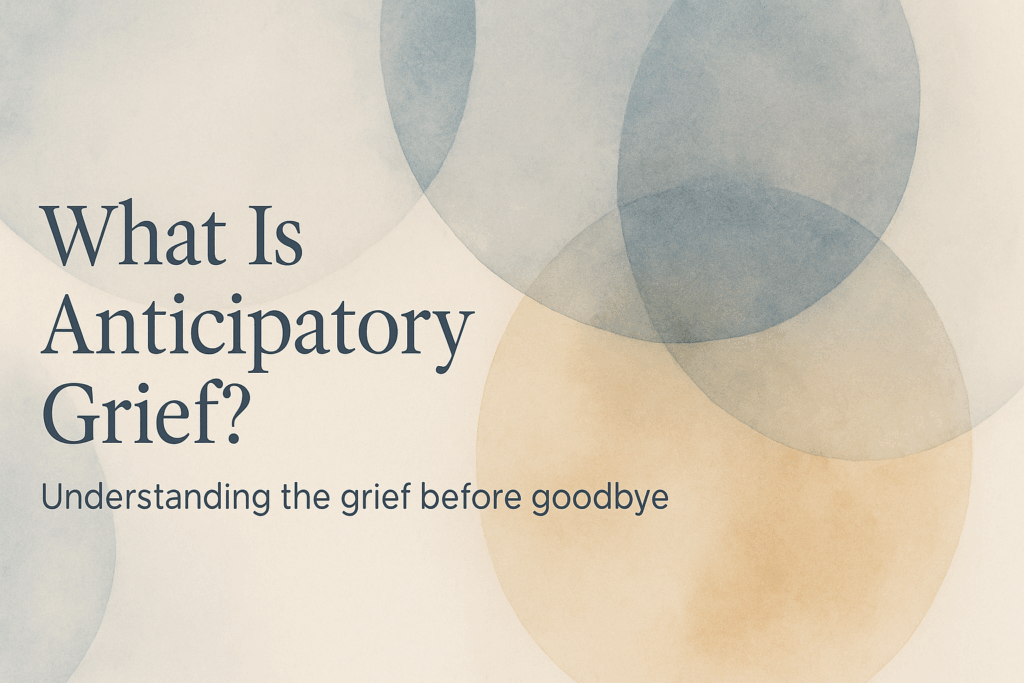 Abstract representation of anticipatory grief's emotional complexity during terminal illness