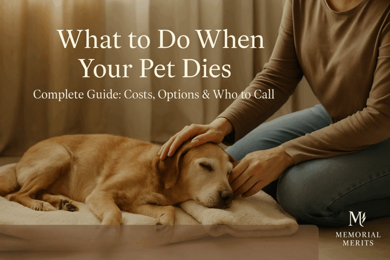 Person saying goodbye to beloved pet who has passed away showing the difficult moment pet owners face