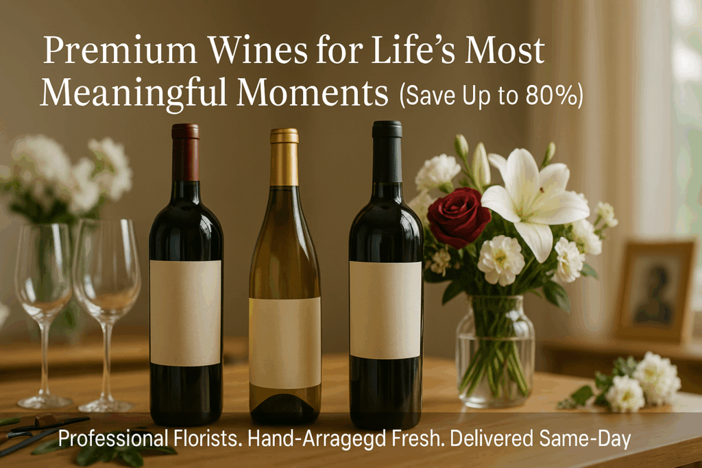 Premium wine selection from WineExpress for memorial gatherings and celebrations of life