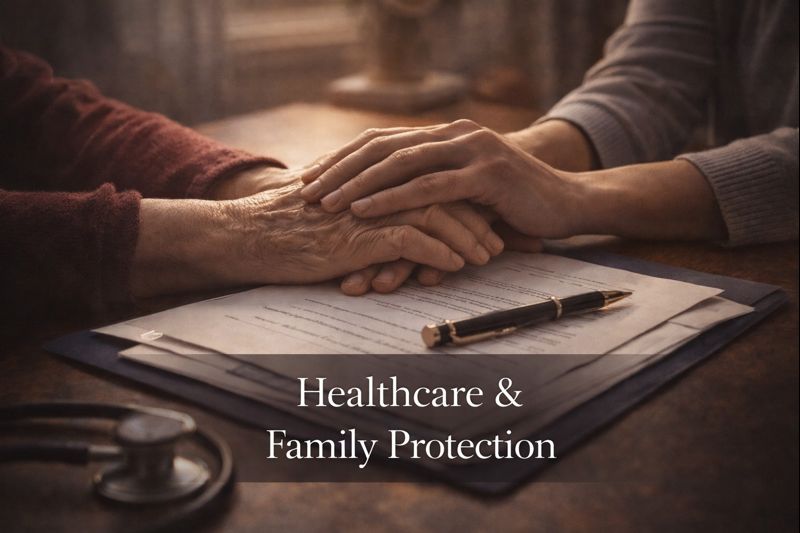 Healthcare directive and incapacity planning documents protecting family medical decisions