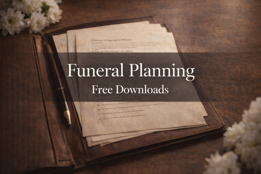 Funeral planning free downloadable PDF checklists, comparison guides, and planning worksheets from Memorial Merits