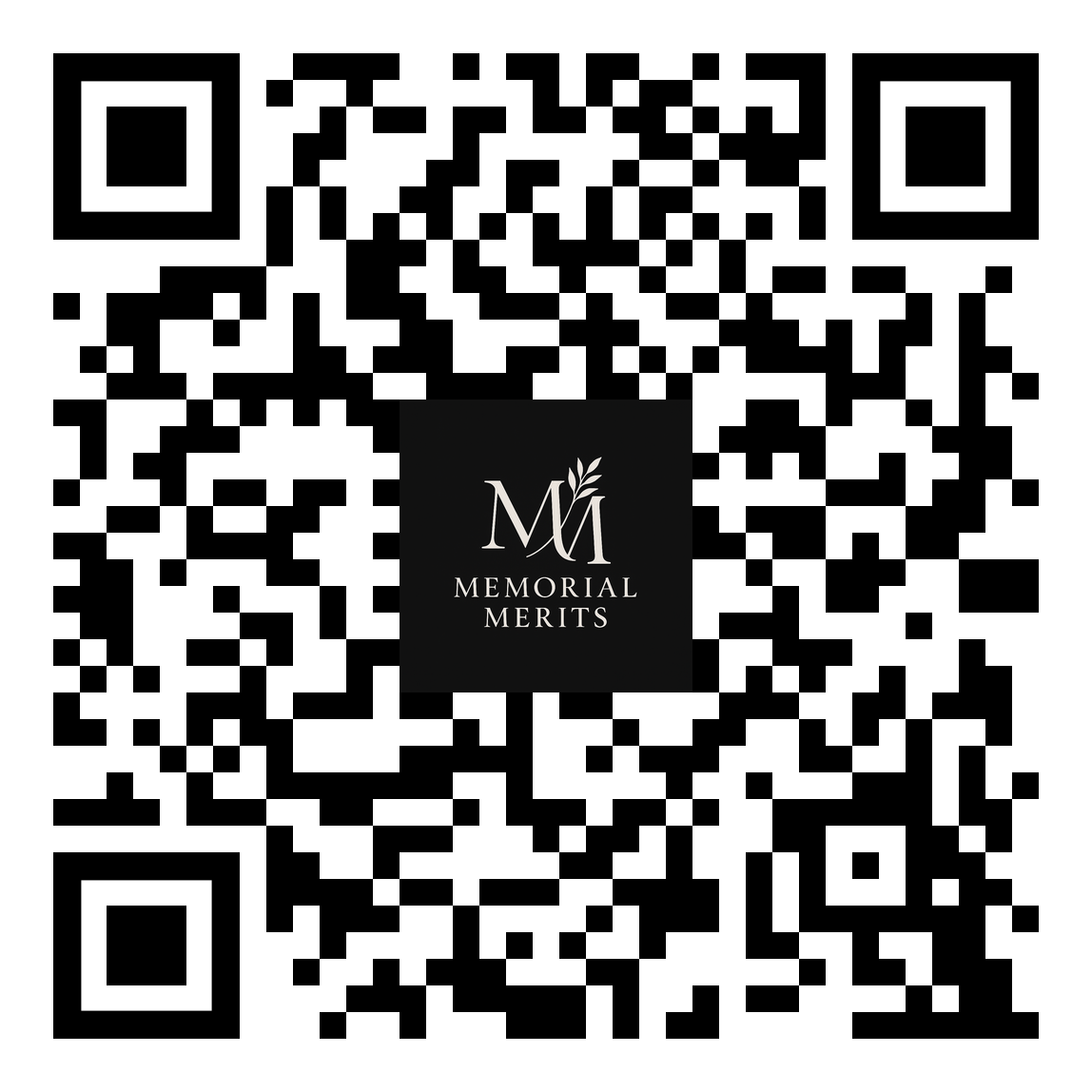 QR code to get started with LVED digital vault estate planning platform with exclusive Memorial Merits discount