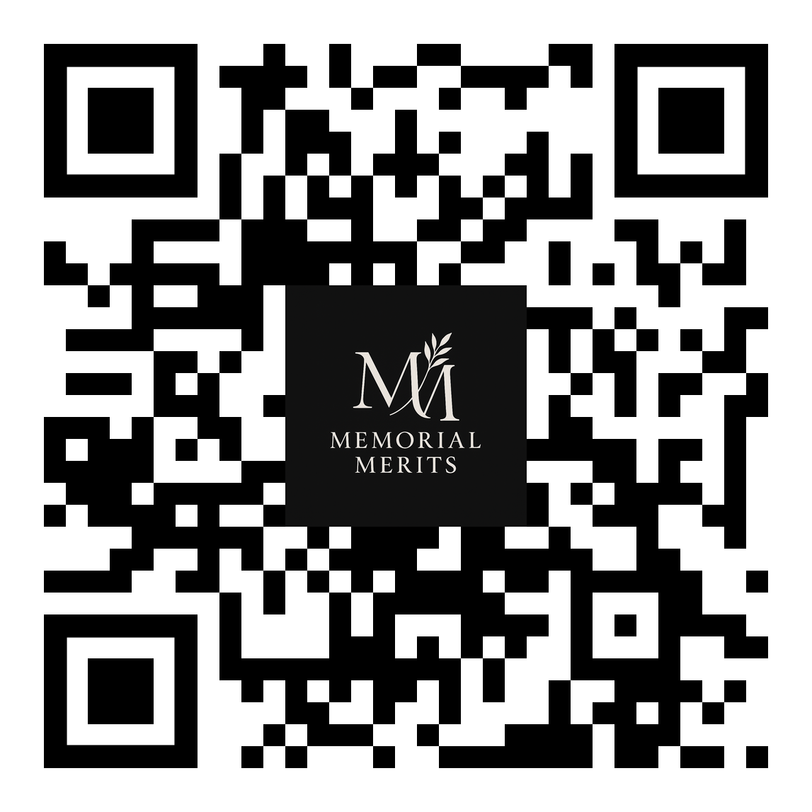 QR code linking to Parting Stone solidified cremation remains ordering page