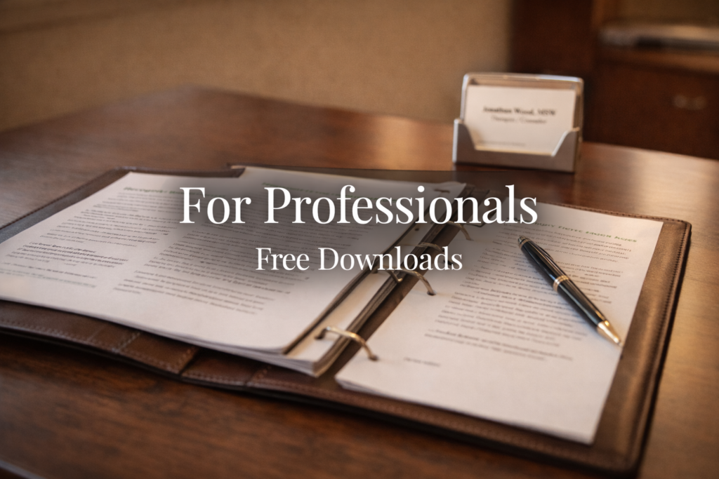 Free downloadable PDF resources for therapists, counselors, hospice workers, and funeral directors from Memorial Merits
